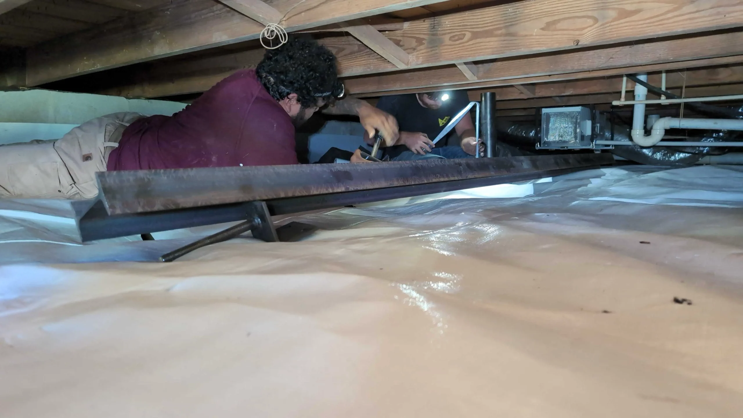 Crawlspace repair and encapsulation.